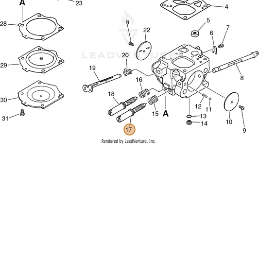 ECHO part 12212032930 — IPL diagram snippet (6x zoom, amber highlight)