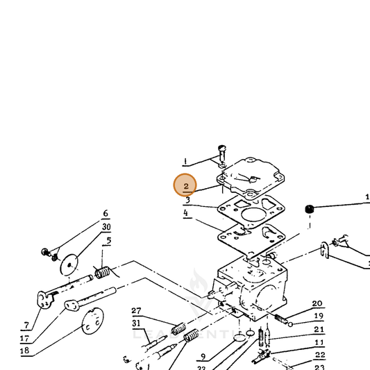 ECHO part 12212400230 — IPL diagram snippet (6x zoom, amber highlight)