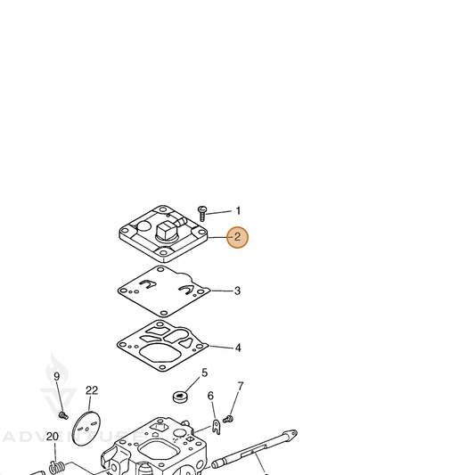 ECHO part 12212414730 — IPL diagram snippet (6x zoom, amber highlight)