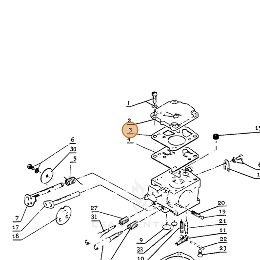 ECHO part 12212500230 — IPL diagram snippet (6x zoom, amber highlight)