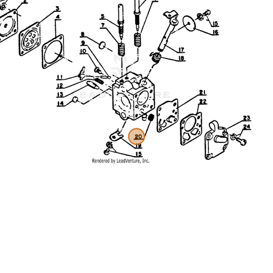 ECHO part 12212600230 — IPL diagram snippet (6x zoom, amber highlight)