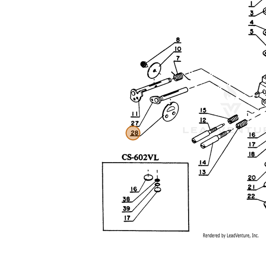 ECHO part 12213200230 — IPL diagram snippet (6x zoom, amber highlight)