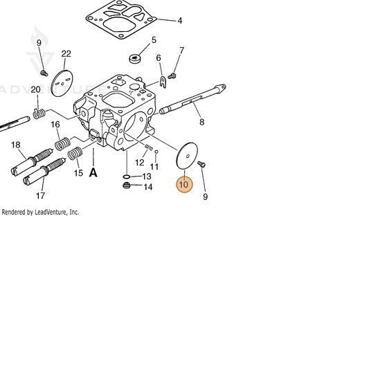 ECHO part 12213210630 — IPL diagram snippet (6x zoom, amber highlight)