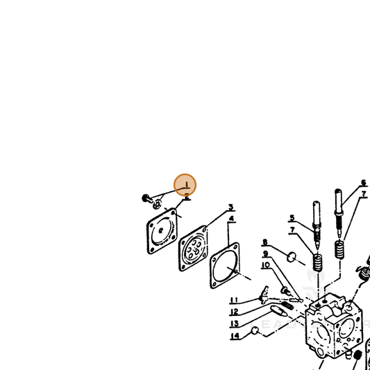 ECHO part 12214400230 — IPL diagram snippet (6x zoom, amber highlight)