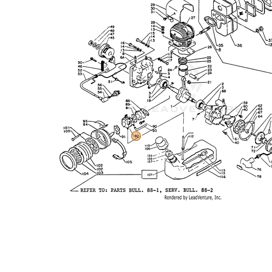 ECHO part 12300000762 — IPL diagram snippet (6x zoom, amber highlight)