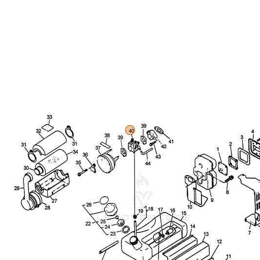 ECHO part 12300002263 — IPL diagram snippet (6x zoom, amber highlight)