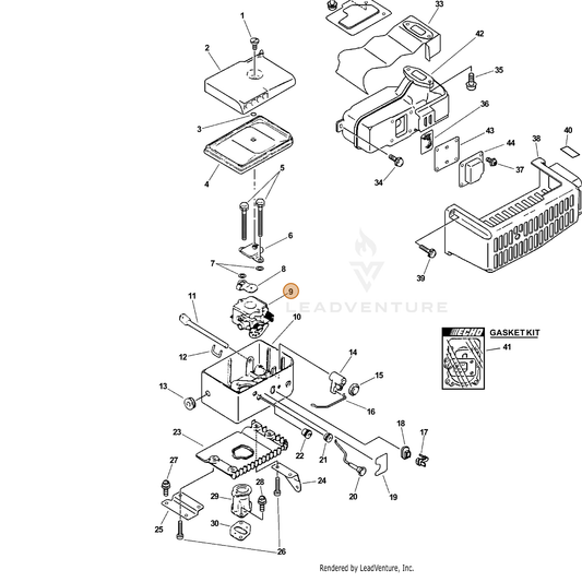 ECHO part 12300003662 — IPL diagram snippet (6x zoom, amber highlight)