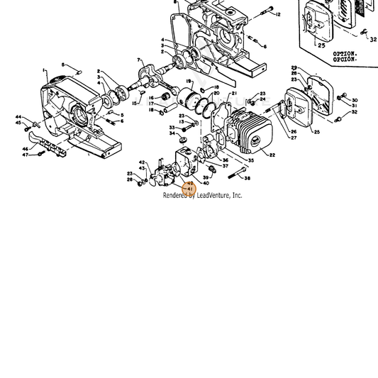 ECHO part 12300010130 — IPL diagram snippet (6x zoom, amber highlight)