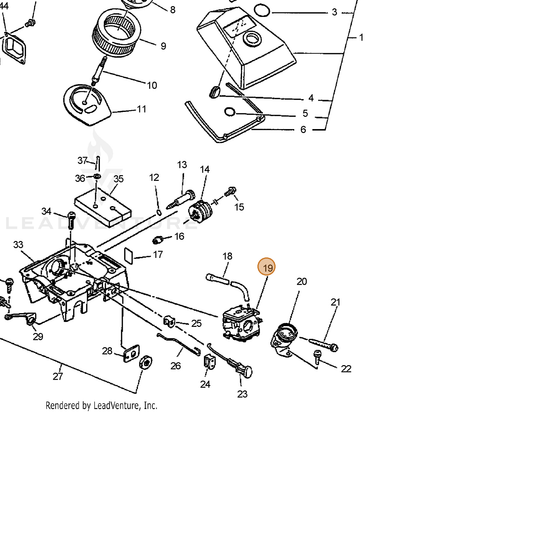 ECHO part 12300032632 — IPL diagram snippet (6x zoom, amber highlight)