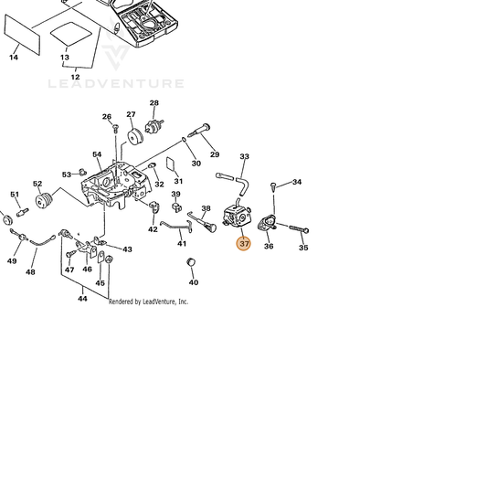 ECHO part 12300037530 — IPL diagram snippet (6x zoom, amber highlight)