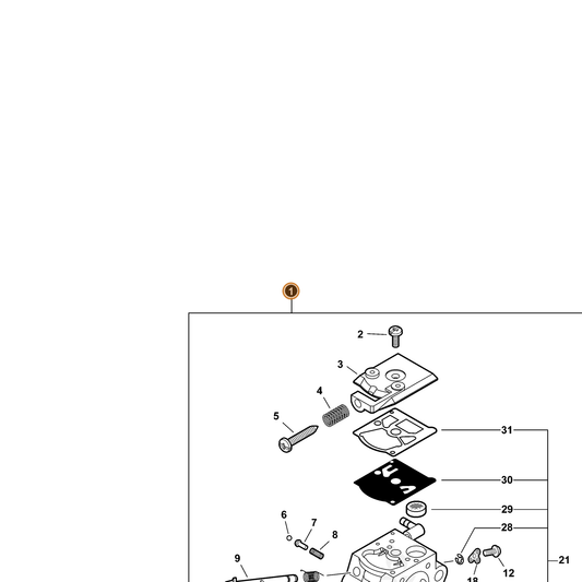 ECHO part 12300139136 — IPL diagram snippet (6x zoom, amber highlight)