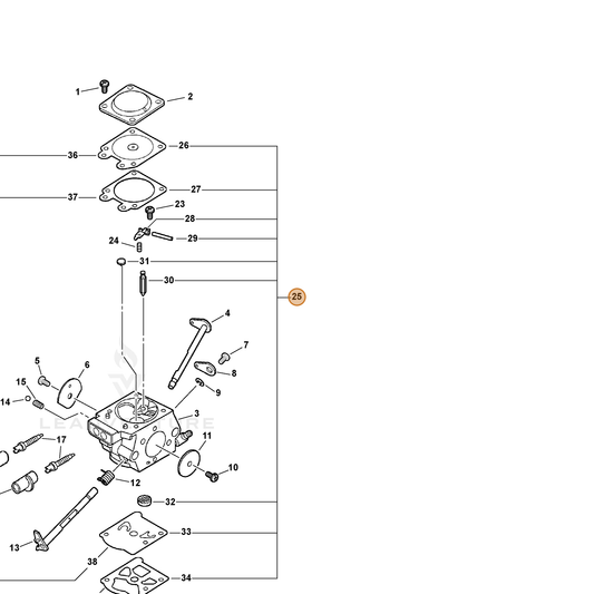ECHO part 12310004930 — IPL diagram snippet (6x zoom, amber highlight)