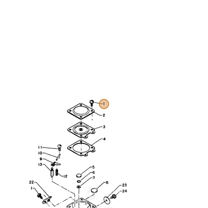 ECHO part 12310016330 — IPL diagram snippet (6x zoom, amber highlight)