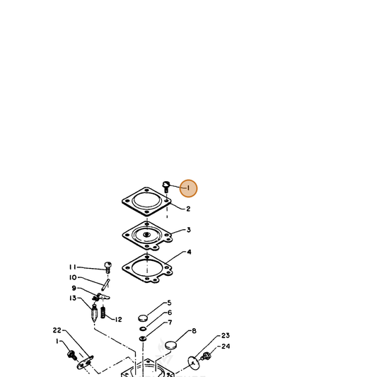 ECHO part 12310016330 — IPL diagram snippet (6x zoom, amber highlight)