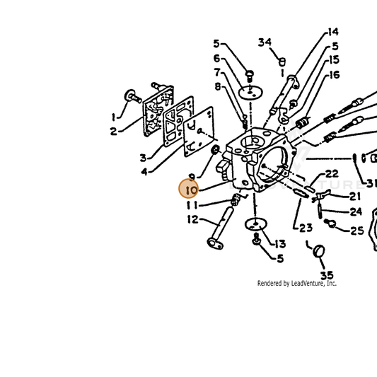 ECHO part 12310019830 — IPL diagram snippet (6x zoom, amber highlight)