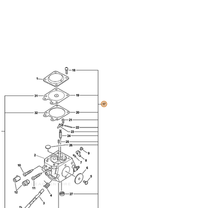 ECHO part 12310039130 — IPL diagram snippet (6x zoom, amber highlight)