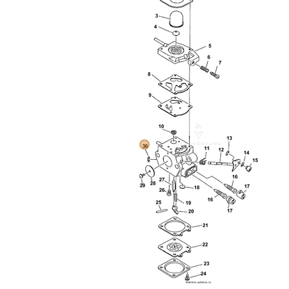 ECHO part 12310052130 — IPL diagram snippet (6x zoom, amber highlight)