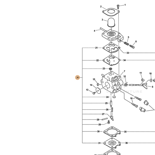 ECHO part 12310055730 — IPL diagram snippet (6x zoom, amber highlight)