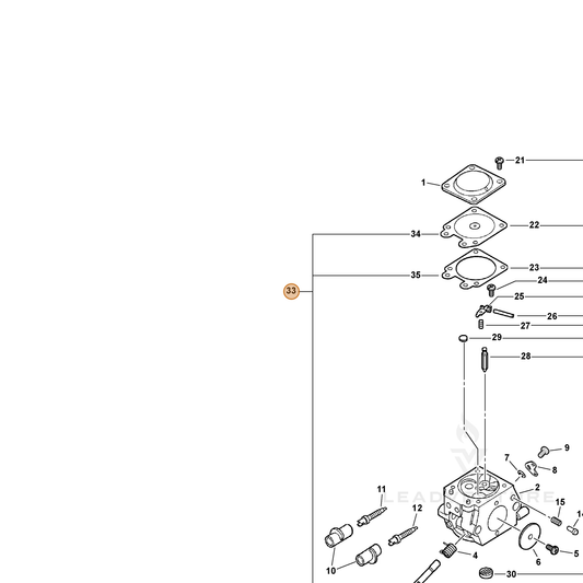 ECHO part 12310105960 — IPL diagram snippet (6x zoom, amber highlight)