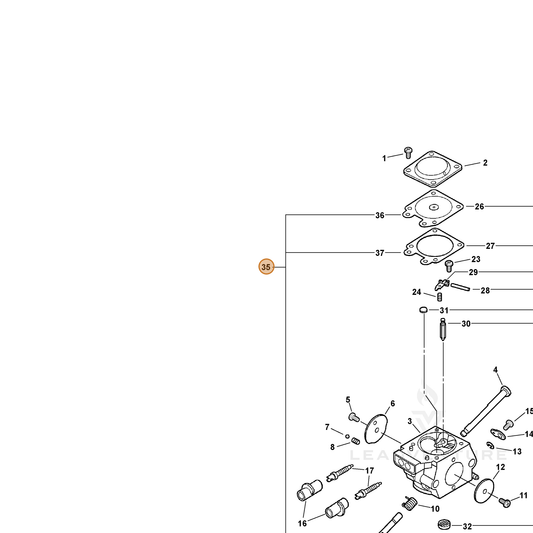 ECHO part 12310137330 — IPL diagram snippet (6x zoom, amber highlight)