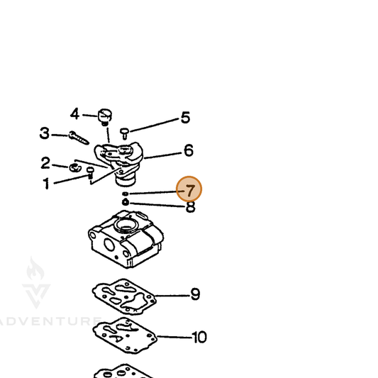 ECHO part 12310144430 — IPL diagram snippet (6x zoom, amber highlight)