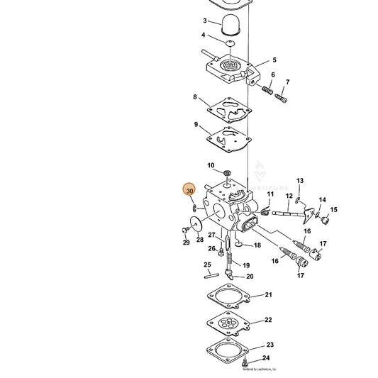 ECHO part 12310152130 — IPL diagram snippet (6x zoom, amber highlight)