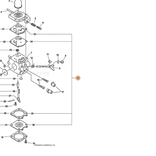 ECHO part 12310155730 — IPL diagram snippet (6x zoom, amber highlight)