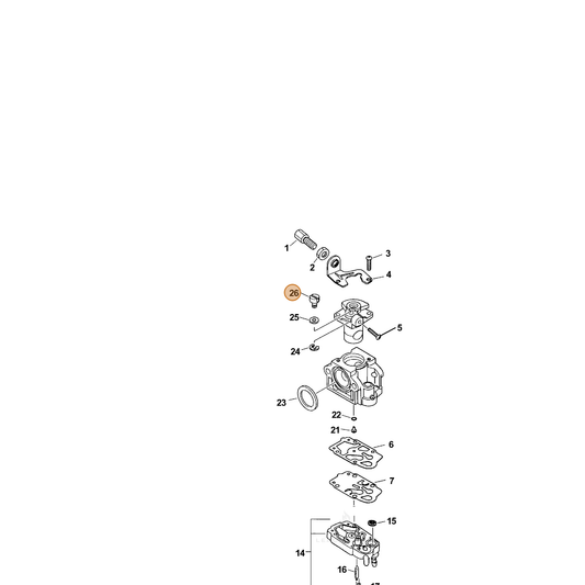 ECHO part 12310157730 — IPL diagram snippet (6x zoom, amber highlight)