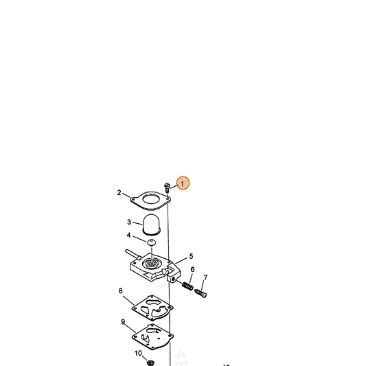 ECHO part 12311009560 — IPL diagram snippet (6x zoom, amber highlight)