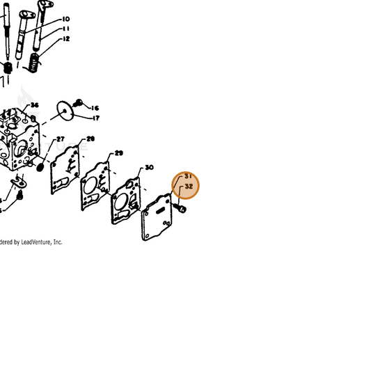 ECHO part 12311010630 — IPL diagram snippet (6x zoom, amber highlight)