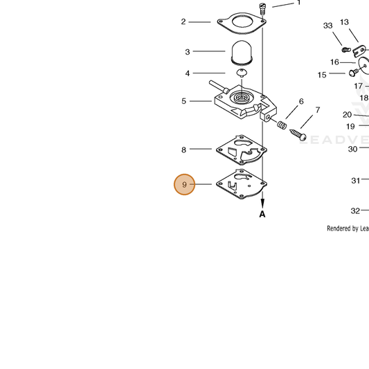 ECHO part 12311209560 — IPL diagram snippet (6x zoom, amber highlight)