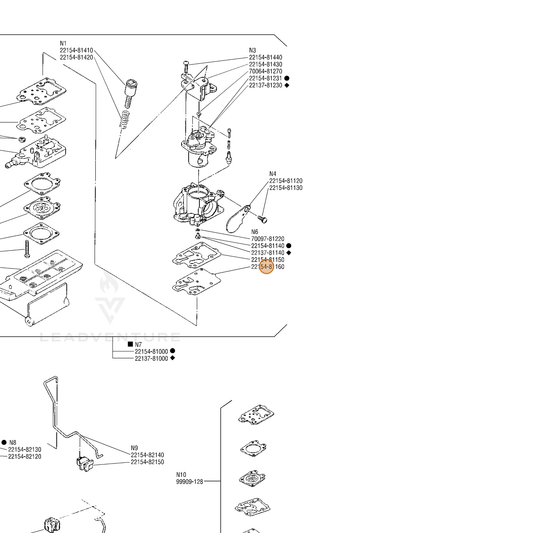 ECHO part 12311235630 — IPL diagram snippet (6x zoom, amber highlight)