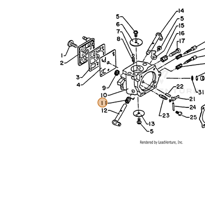 ECHO part 12311312330 — IPL diagram snippet (6x zoom, amber highlight)