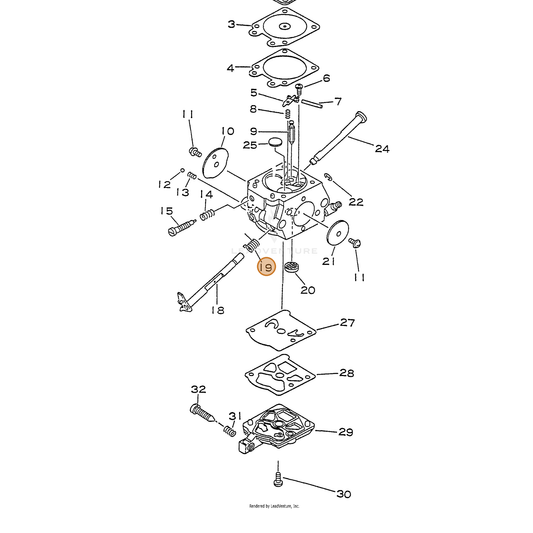 ECHO part 12311315030 — IPL diagram snippet (6x zoom, amber highlight)