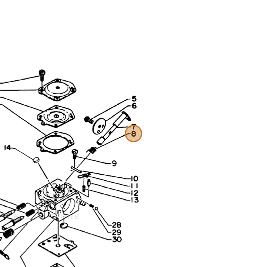 ECHO part 12311316131 — IPL diagram snippet (6x zoom, amber highlight)