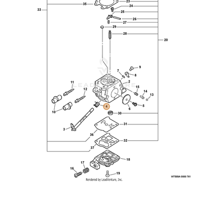 ECHO part 12311347530 — IPL diagram snippet (6x zoom, amber highlight)