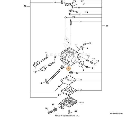 ECHO part 12311347530 — IPL diagram snippet (6x zoom, amber highlight)