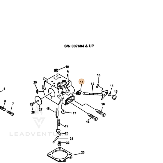 ECHO part 12311352130 — IPL diagram snippet (6x zoom, amber highlight)