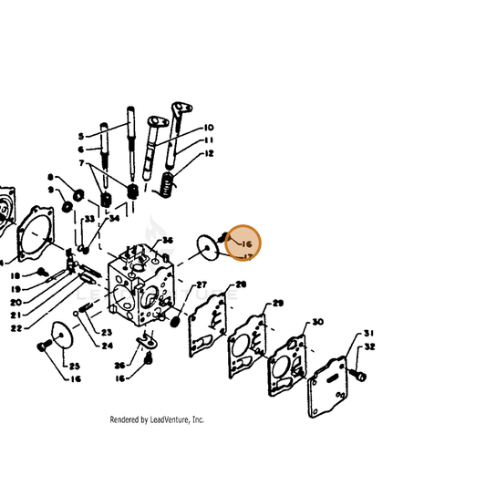 ECHO part 12311410630 — IPL diagram snippet (6x zoom, amber highlight)