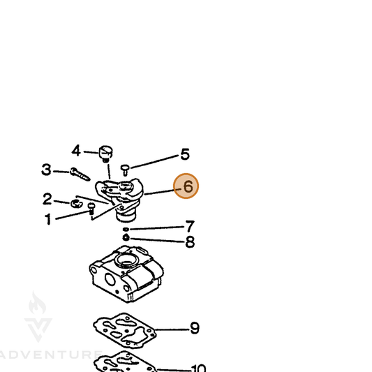 ECHO part 12311604860 — IPL diagram snippet (6x zoom, amber highlight)