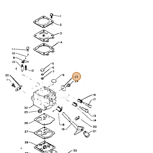 ECHO part 12311605230 — IPL diagram snippet (6x zoom, amber highlight)