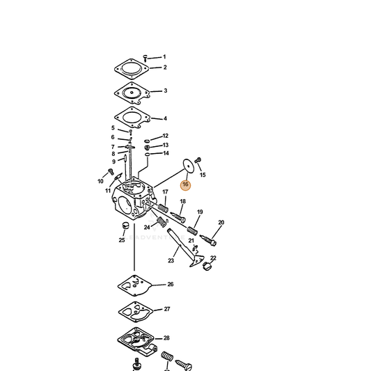 ECHO part 12311605961 — IPL diagram snippet (6x zoom, amber highlight)