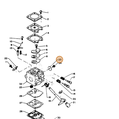ECHO part 12311606530 — IPL diagram snippet (6x zoom, amber highlight)