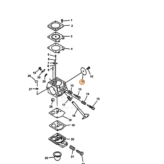 ECHO part 12311609560 — IPL diagram snippet (6x zoom, amber highlight)