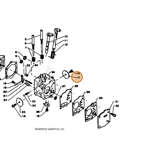 ECHO part 12311610630 — IPL diagram snippet (6x zoom, amber highlight)