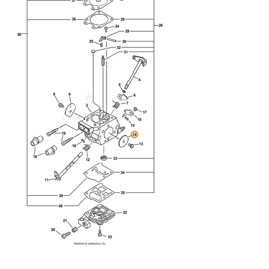 ECHO part 12311610860 — IPL diagram snippet (6x zoom, amber highlight)