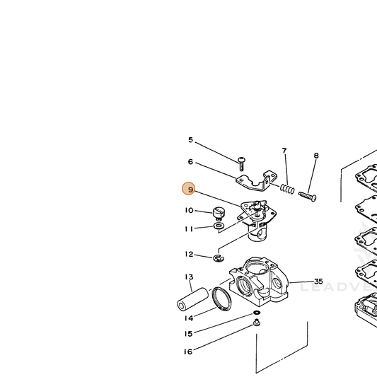 ECHO part 12311640630 — IPL diagram snippet (6x zoom, amber highlight)