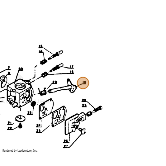 ECHO part 12311701360 — IPL diagram snippet (6x zoom, amber highlight)