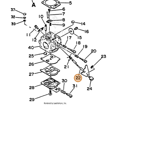 ECHO part 12311702960 — IPL diagram snippet (6x zoom, amber highlight)
