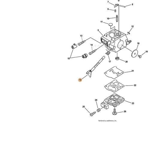 ECHO part 12311703660 — IPL diagram snippet (6x zoom, amber highlight)
